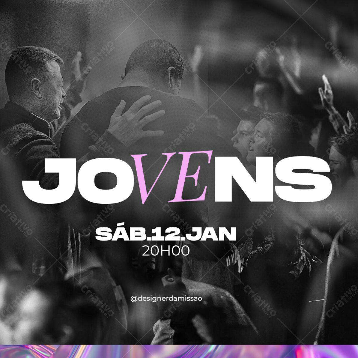 Flyer para Evento Jovem Igreja PSD Editável