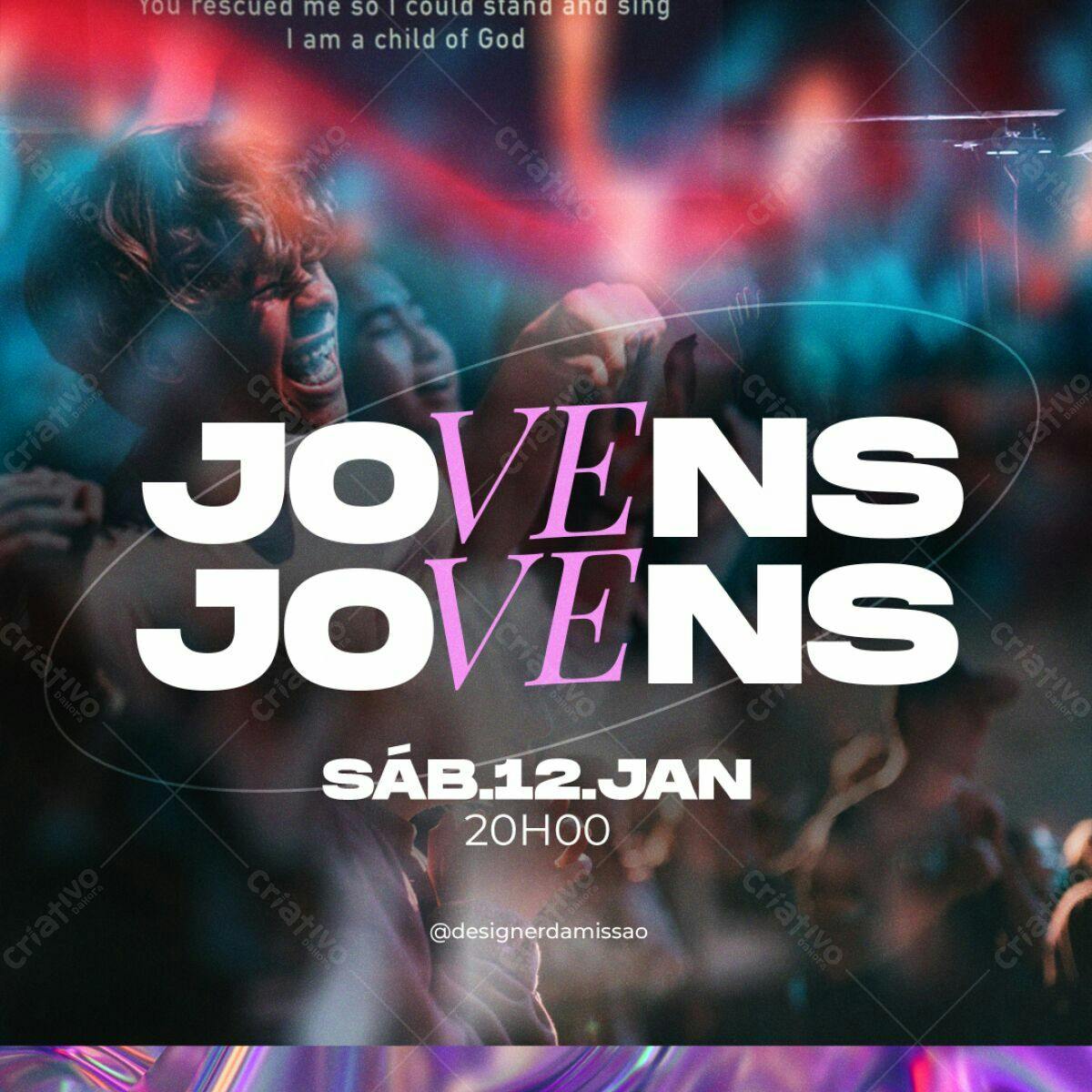 Flyer para Evento Jovem Cristão PSD Editável