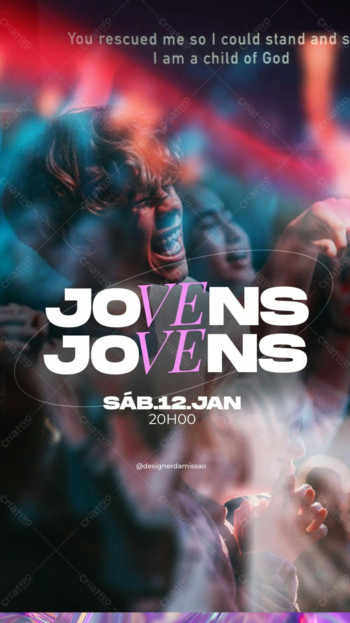 Flyer para Evento Jovem Cristão PSD Editável