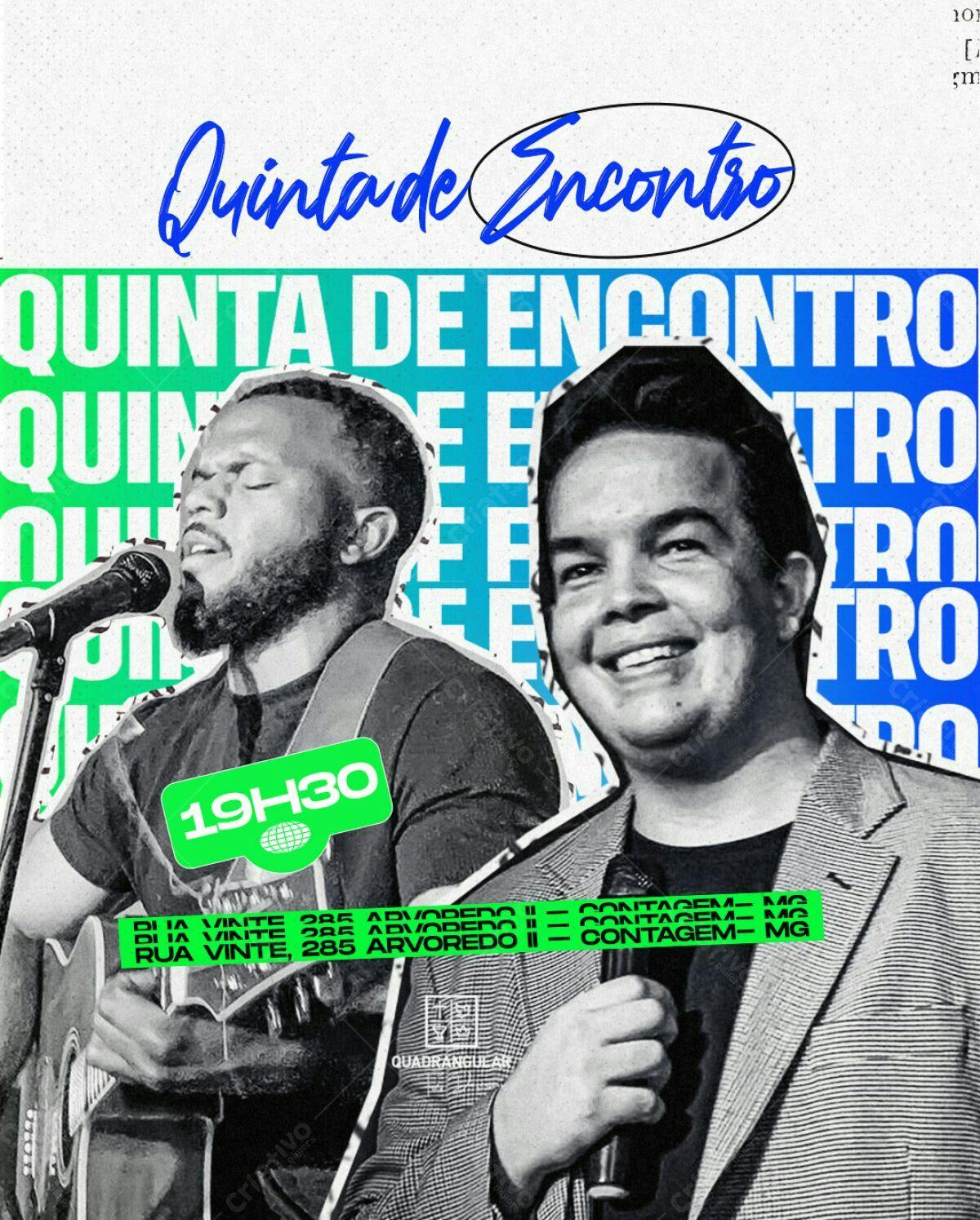 Flyer para Evento Quinta de Encontro PSD Editável