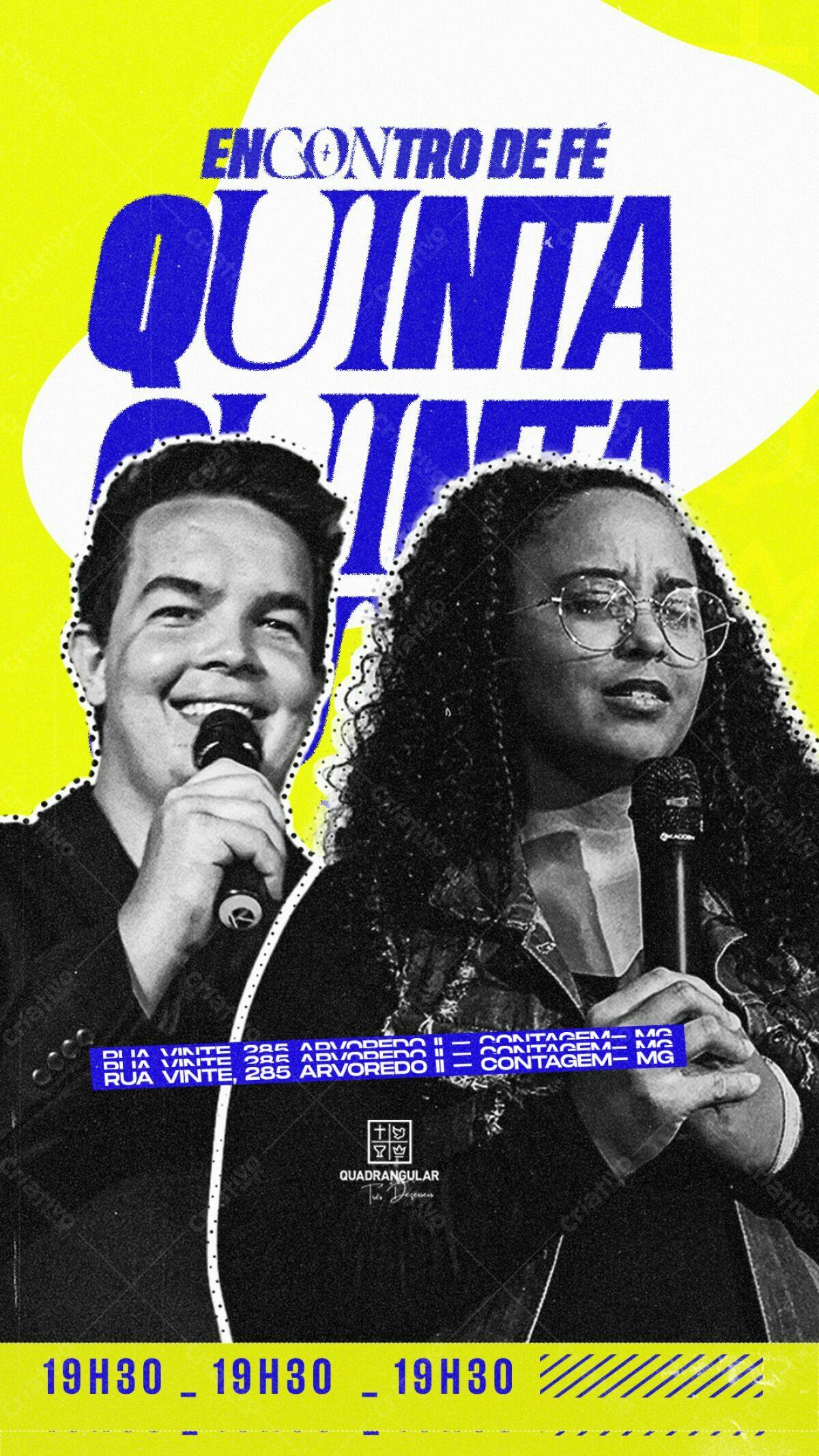Flyer Encontro de Fé PSD Editável