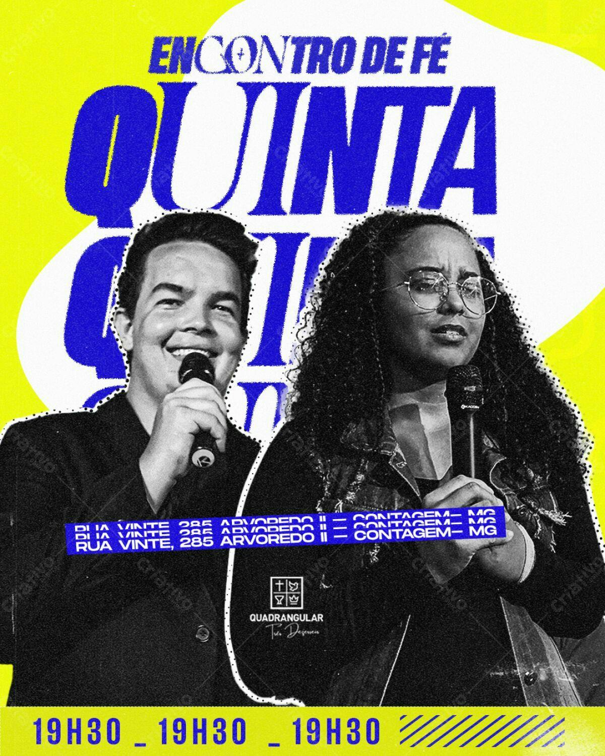 Flyer para Encontro de Fé PSD Editável