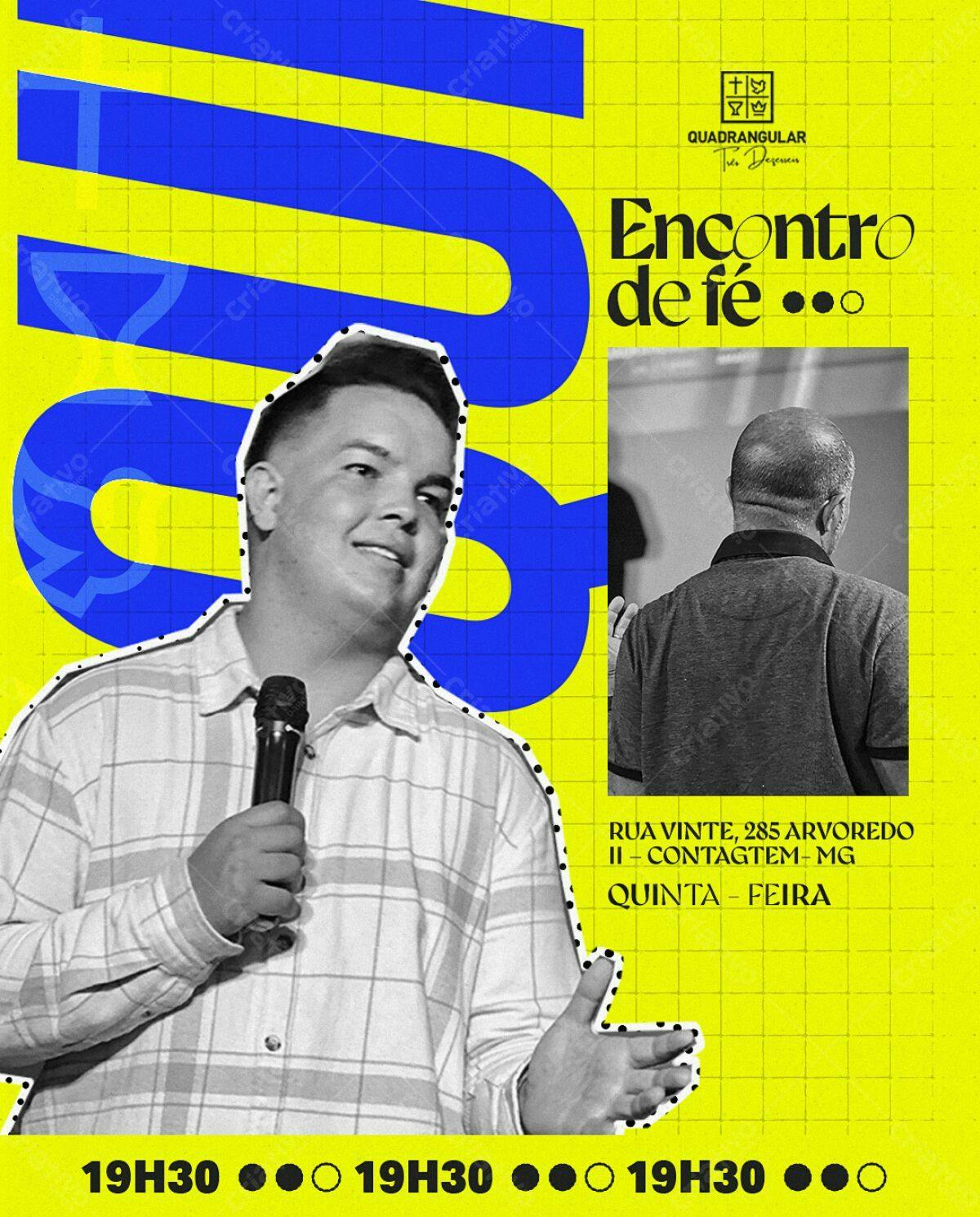 Flyer para Encontro de Fé PSD Editável