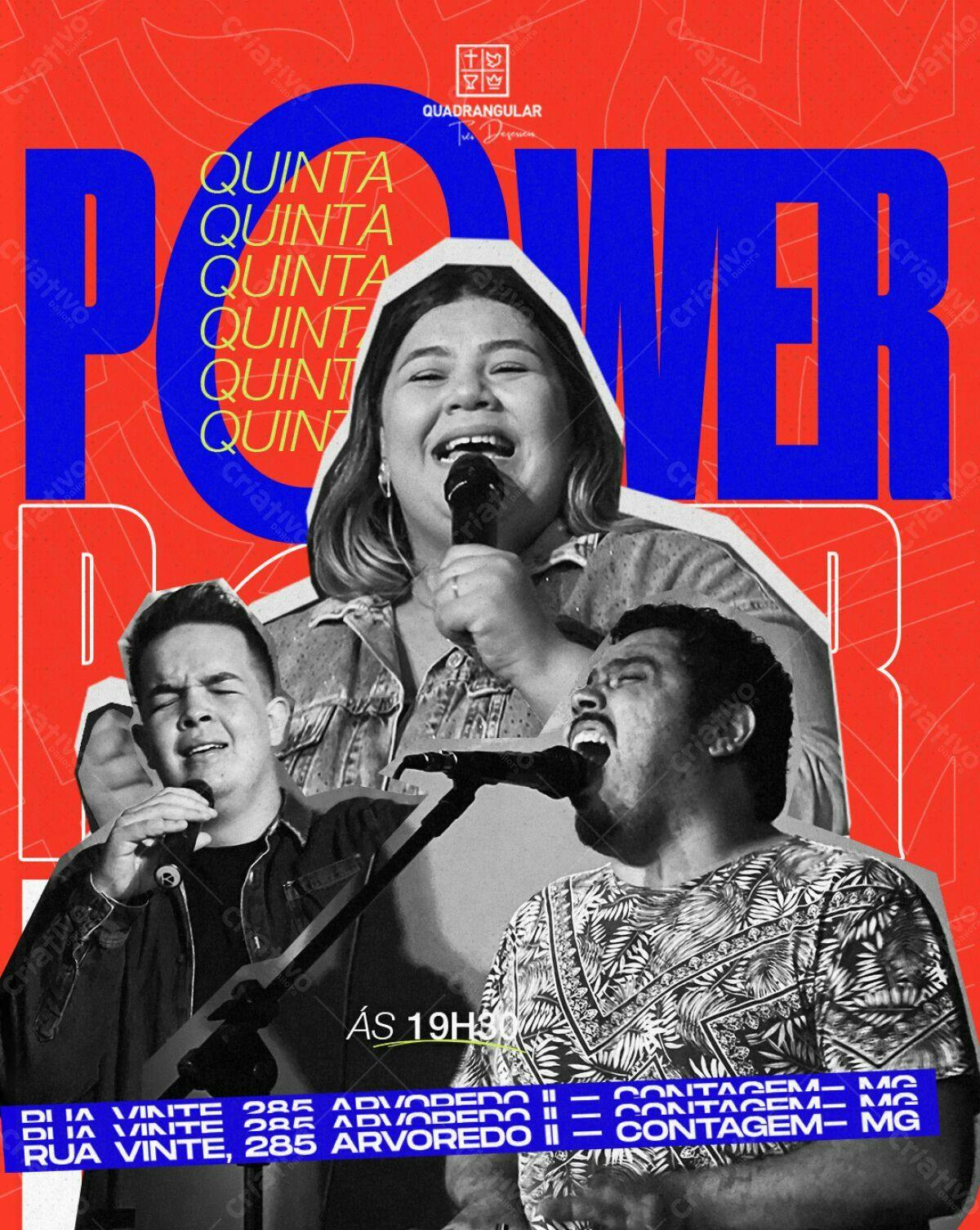 Flyer para Show Gospel Quarta Power PSD Editável