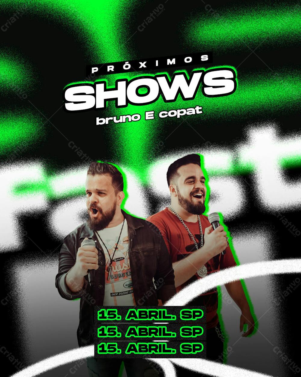 Flyer De Próximos Shows Com Bruno E Copat Feed