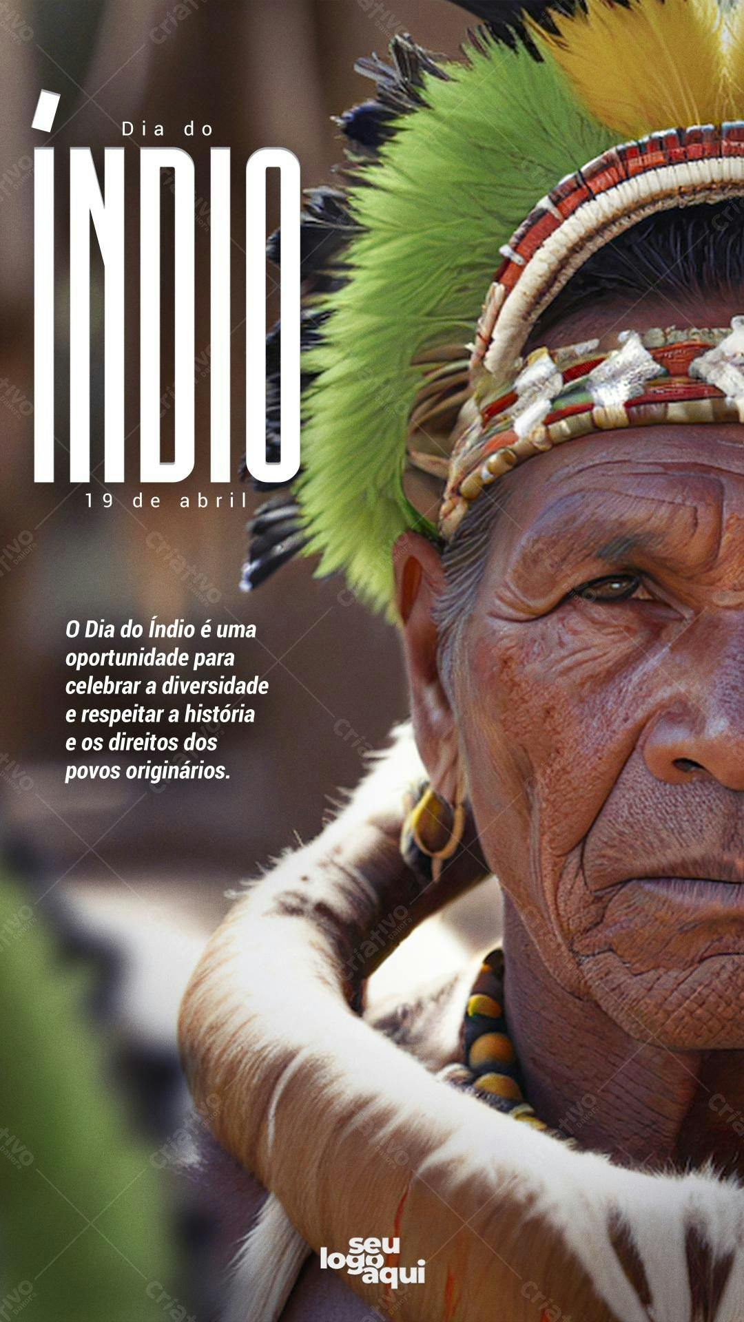 Flyer Dia do Índio PSD Editável