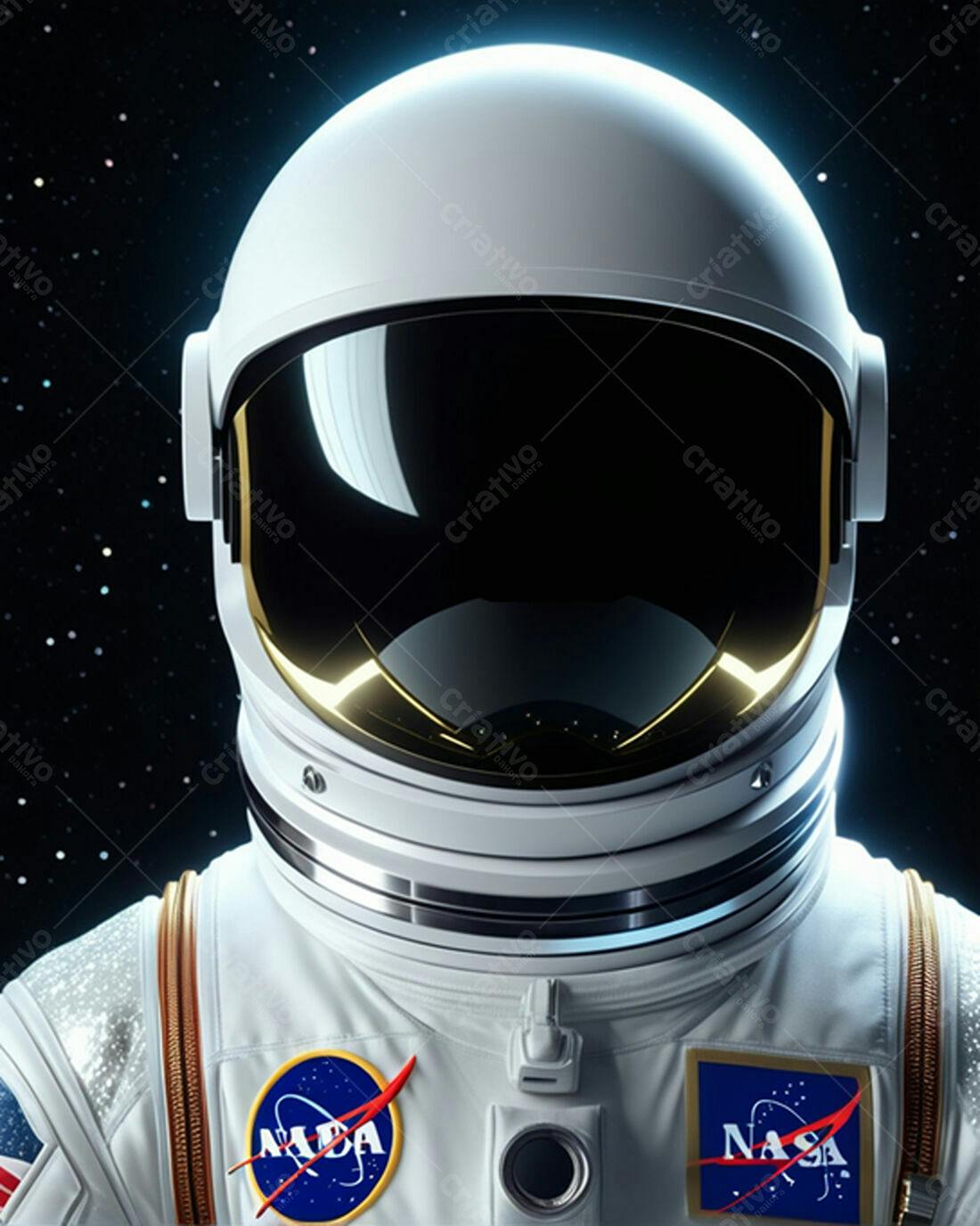 Astronauta NASA traje espacial branco