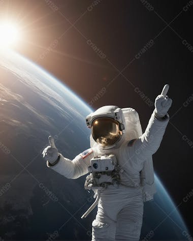 Astronauta no espaço em alta qualidade