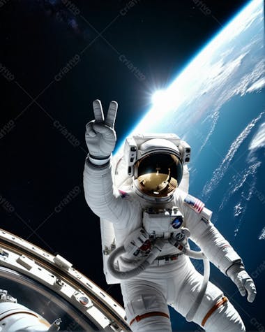 Astronauta no espaço em alta qualidade