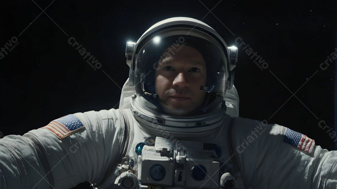 Astronauta no espaço traje espacial EUA
