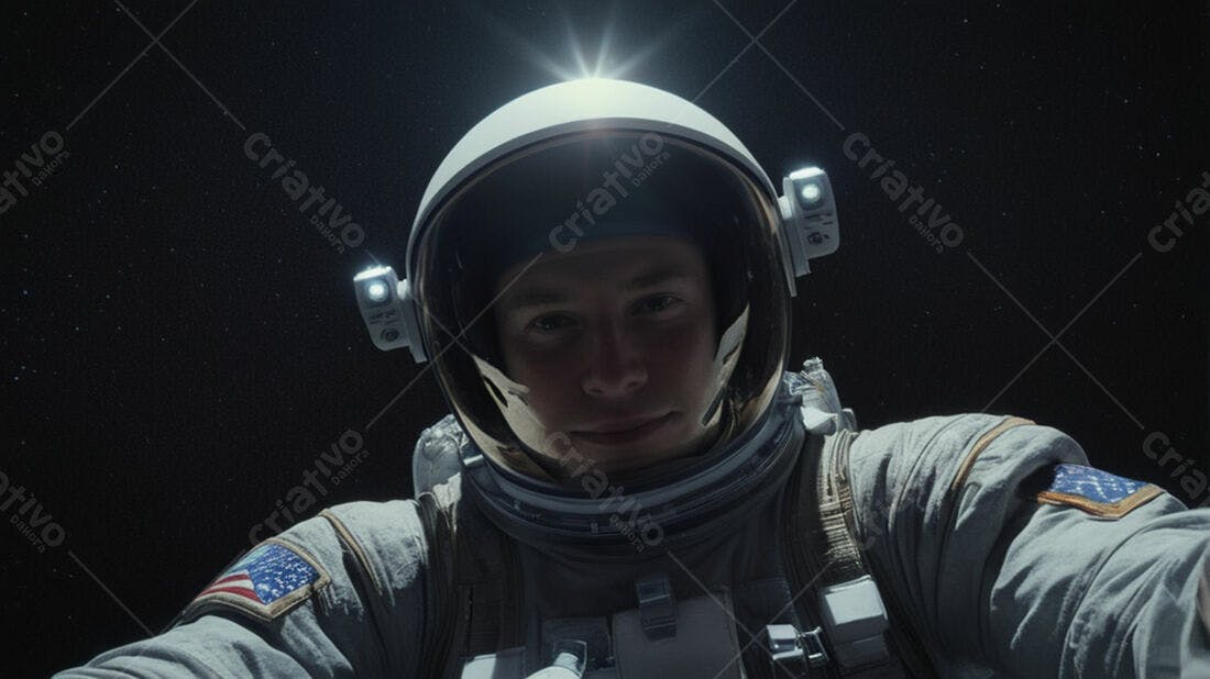 Astronauta no espaço traje espacial