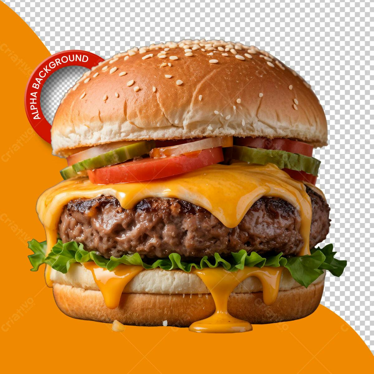 Imagem de Hambúrguer para Cardápio PSD Editável