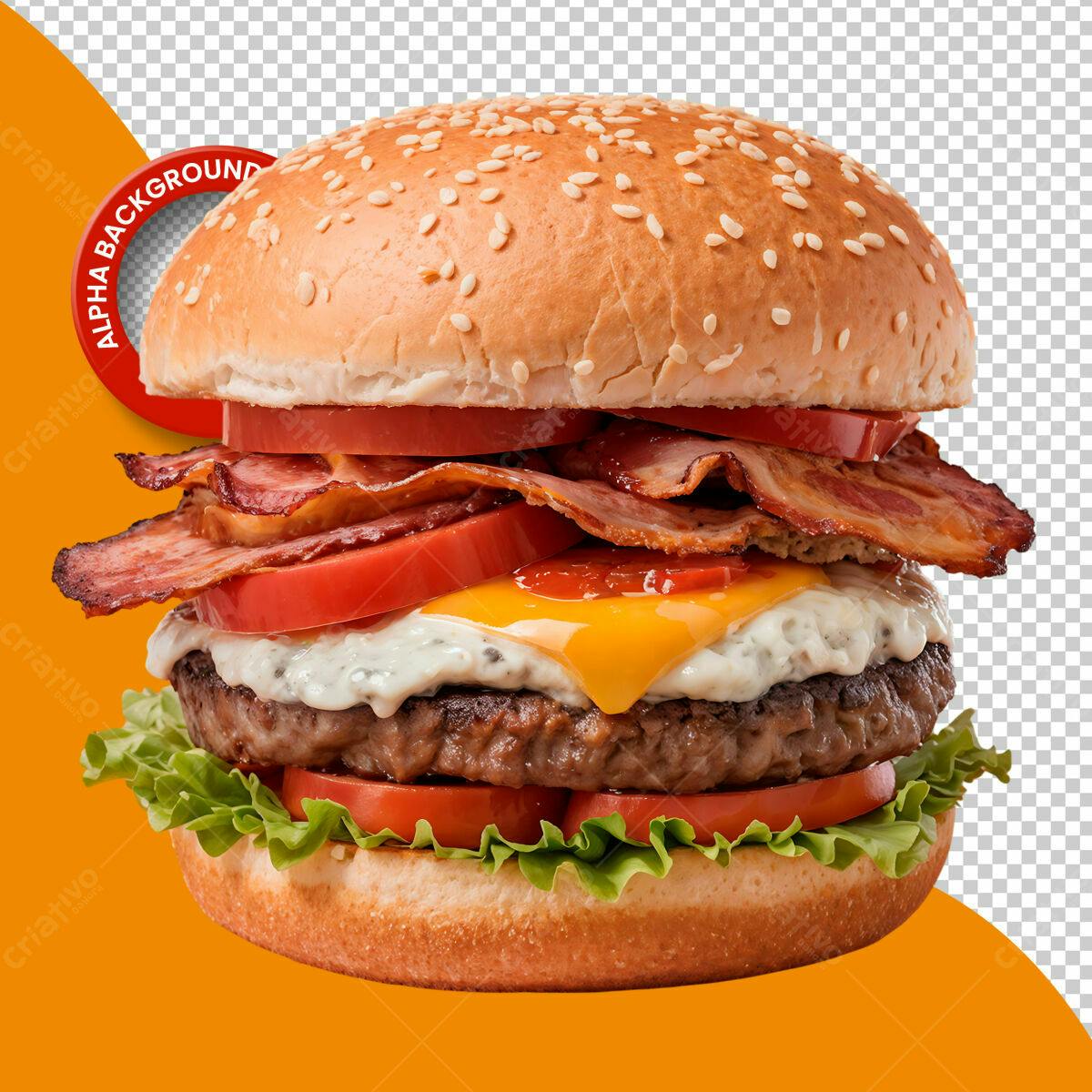 Psd de Hambúrguer Gourmet para Cardápio de Lanchonete PSD Editável