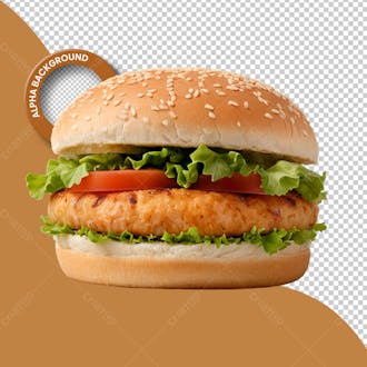 Hamburguer de frango png transparente