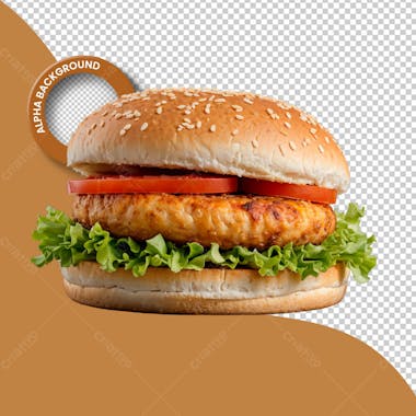 Hamburguer de frango png transparente