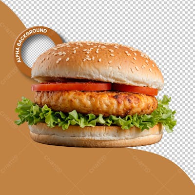 Hamburguer De Frango Png Transparente 