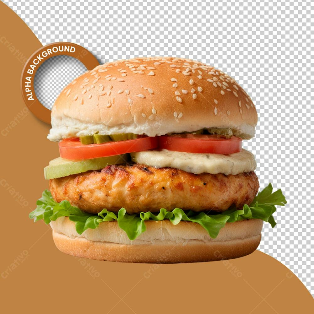Hamburguer De Frango Png Transparente 