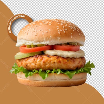 Hamburguer De Frango Png Transparente 