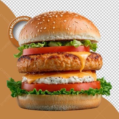 Hamburguer De Frango Png Transparente 
