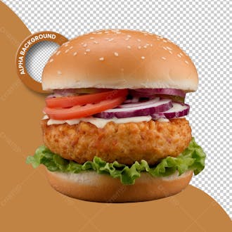 Hamburguer de frango png transparente