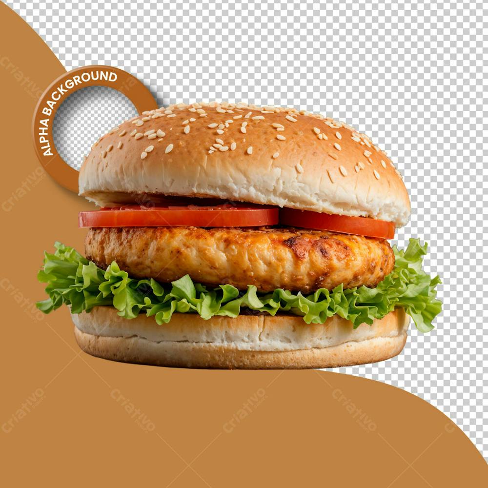 Hamburguer De Frango Png Transparente 