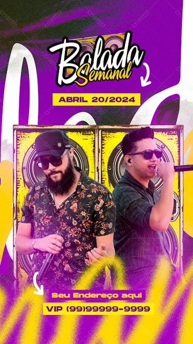 Flyer balada semanal story