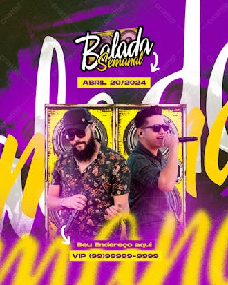 Flyer balada semanal feed