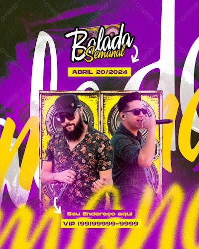Flyer Balada Semanal Feed