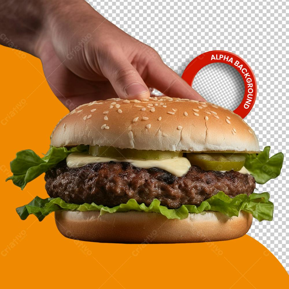 Mão Segurando Hamburguer Png Transparente 