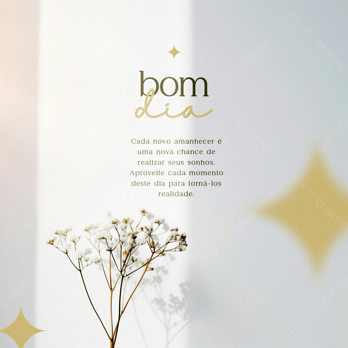 Post para Instagram Bom Dia PSD Editável