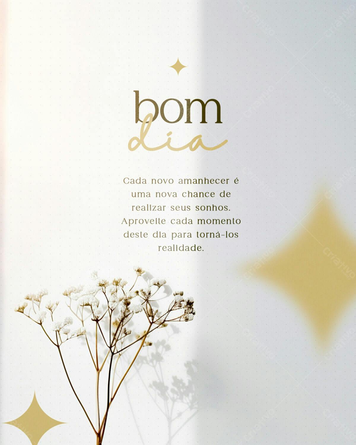 Post para Instagram Bom Dia PSD Editável