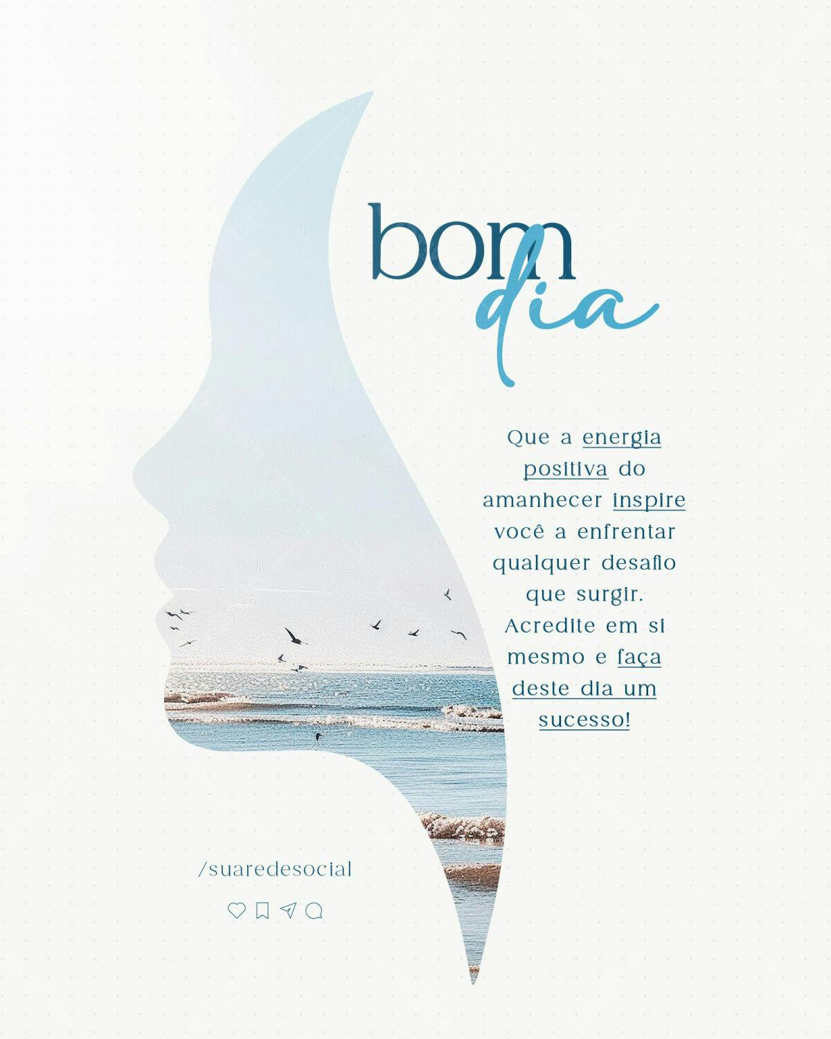 Post para Instagram Bom Dia PSD Editável