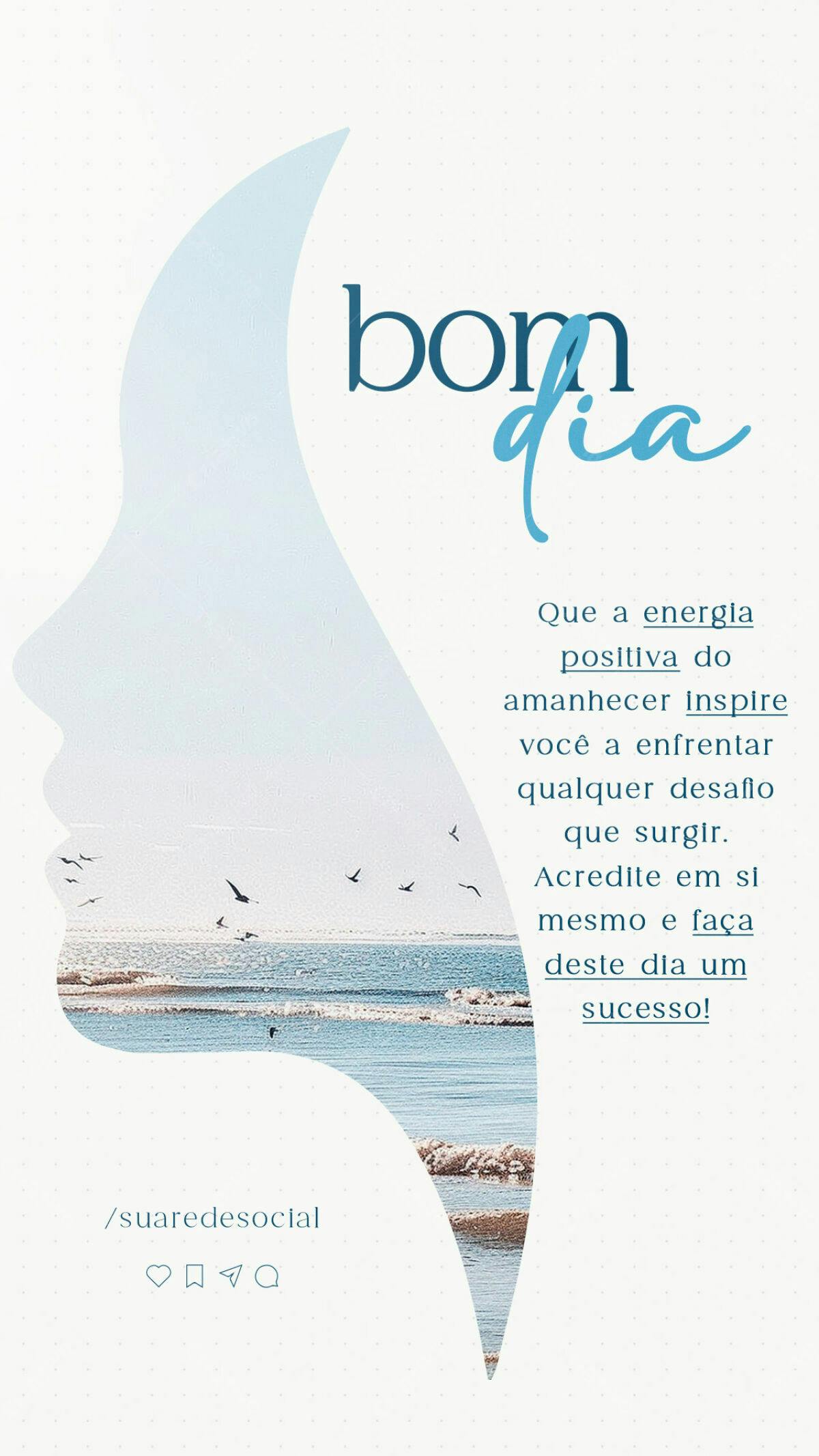 Post para Instagram Bom Dia PSD Editável