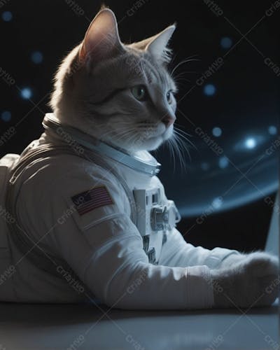 Gato Astronauta Em Alta Qualidade 