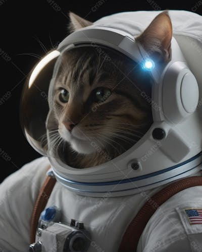 Gato Astronauta Em Alta Qualidade 