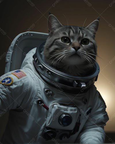 Gato Astronauta Em Alta Qualidade 