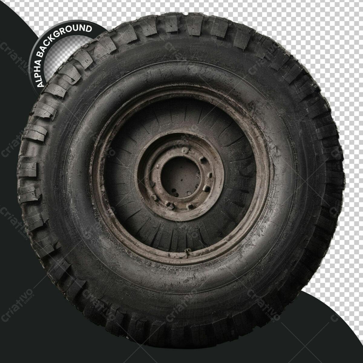 Psd de pneu off-road para design automotivo