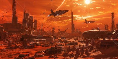 Marte Planetário Com Naves Imperiais Ia (17)