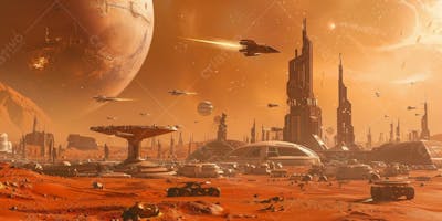 Marte Planetário Com Naves Imperiais Ia (18)