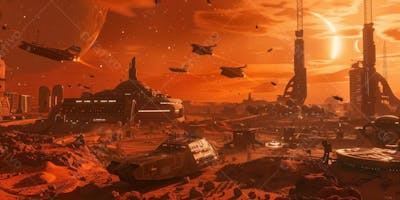 Marte Planetário Com Naves Imperiais Ia (19)