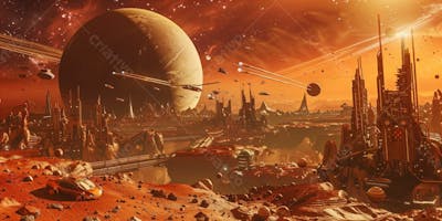 Marte Planetário Com Naves Imperiais Ia (2)