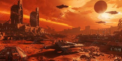 Marte Planetário Com Naves Imperiais Ia (14)