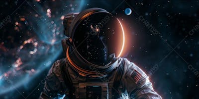 Astronautas Nebulosa De Órion IA Planeta Universo