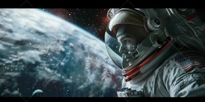 Astronautas Nebulosa De Órion IA Planeta Universo