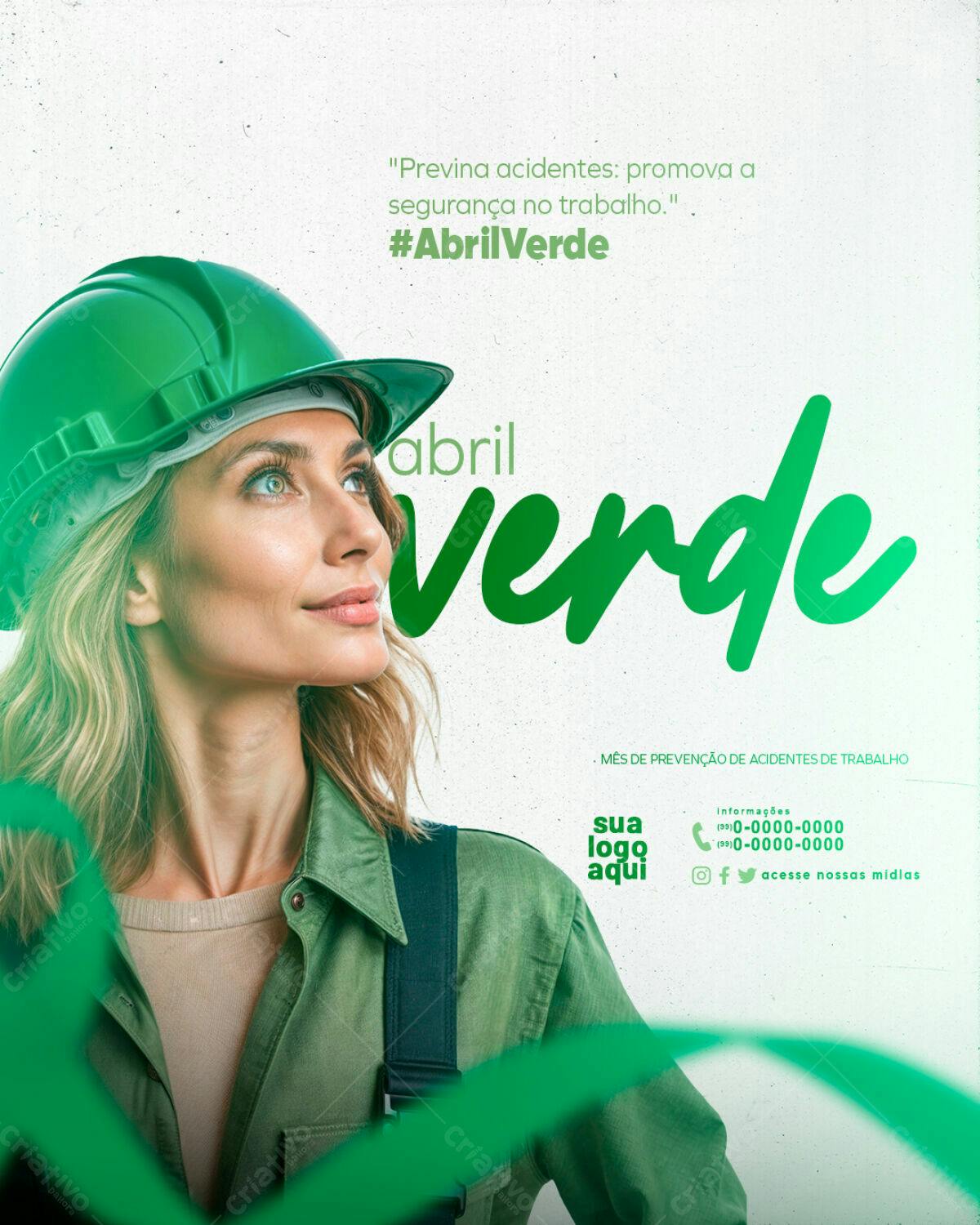 Post para Abril Verde PSD Editável