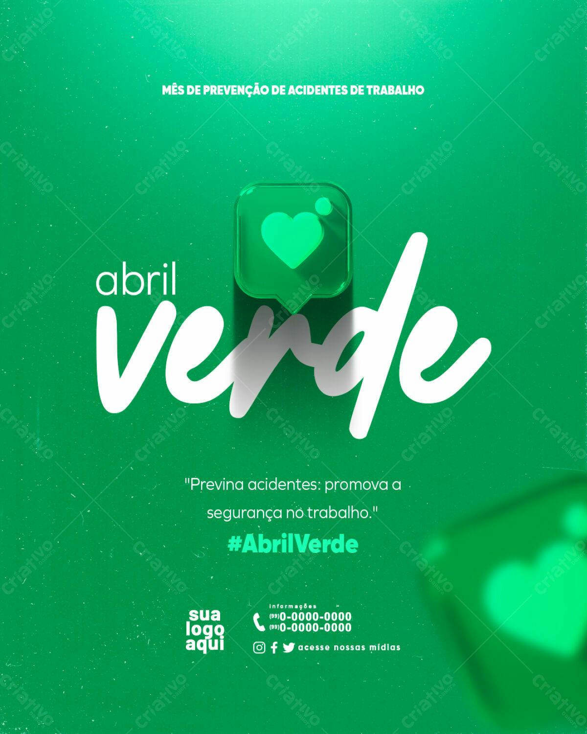 Flyer Abril Verde PSD Editável