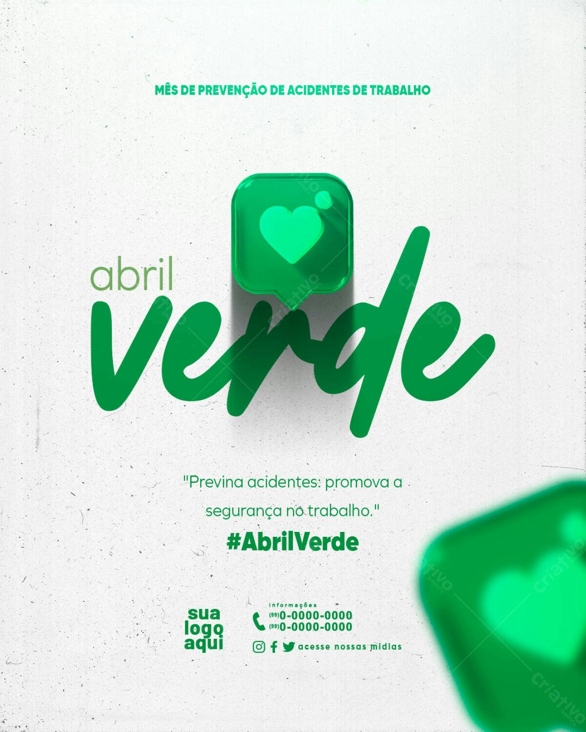 Flyer Abril Verde PSD Editável