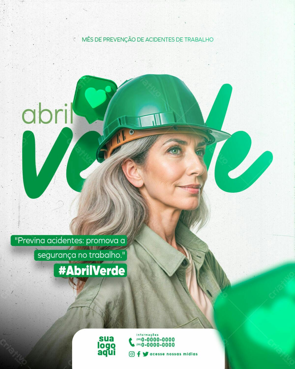 Post para o Abril Verde PSD Editável