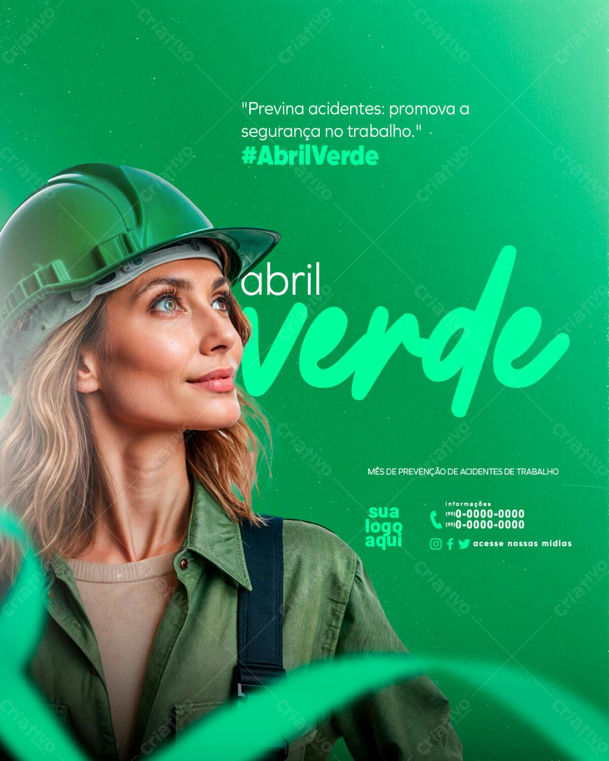 Post para Abril Verde PSD Editável