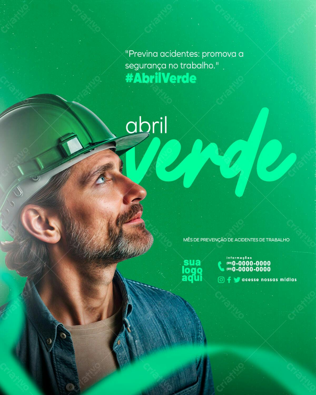 Flyer Abril Verde PSD Editável
